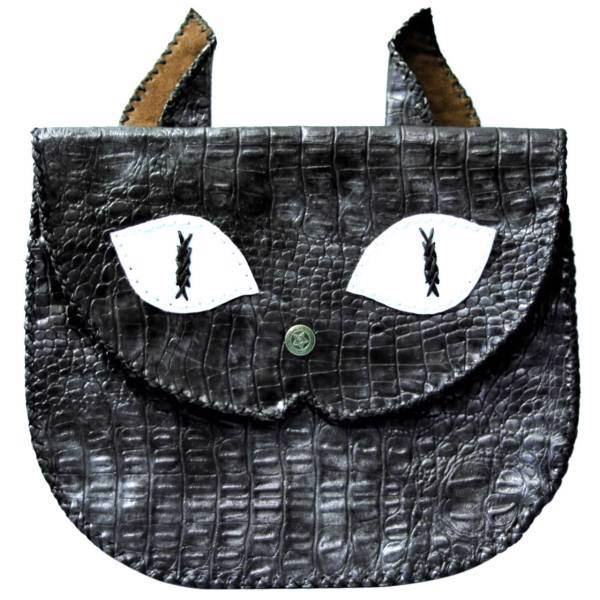 کیف دست ساز چرم زنانه نوامبر مدل Black Cat، November Black Cat Bag For Women