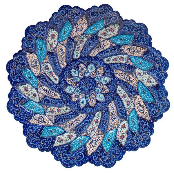 بشقاب میناکاری مسی رستا طرح 81-15-102 قطر 25 سانتی متر