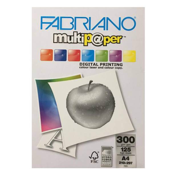 کاغذ فابریانو مدل G300 سایز A4 بسته 125 عددی، Fabriano G300 A4 paper Pack Of 125