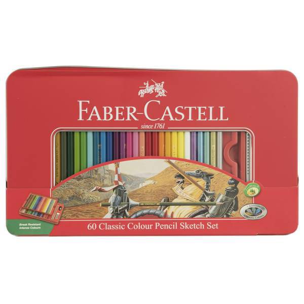 مداد رنگی 60 رنگ فابر-کاستل مدل Sketch، Faber-Castell 60 Sketch Color Pencils