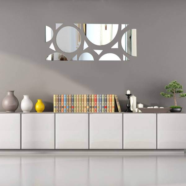 آینه پلکسی گلس دکووال مدل A34 شانزده تکه، Decowall A34 Plexiglas Mirror16 Pieces