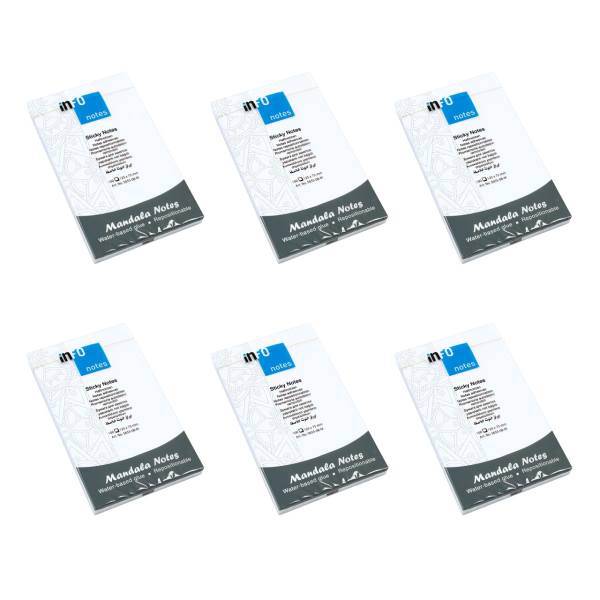 کاغذ یادداشت چسب دار اینفو طرح ماندالا مدل 08-5655 M بسته 6 عددی، inFO Mandala STICKY NOTES