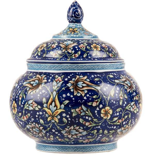 قندان مسی میناکاری شده اثر شیرازی طرح شاه عباسی 1 سایز کوچک