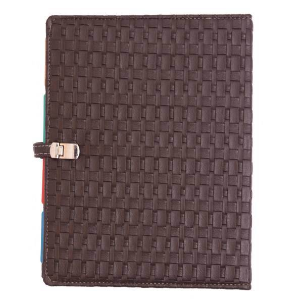 دفتر کلاسوری دوکادفتر طرح چرم مدل 2011-607، DokaDaftar Leather 607-2011 Binder Notebook