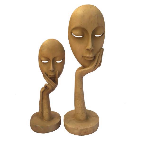 مجسمه طرح خاکی مدل افسوس مجموعه دو عددی، Soil Regret Statue pack of 2