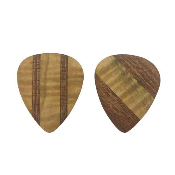 پیک چوبی افرافر و ماهوگانی ترکیبی 3 گیتار چوپیک بسته 2 عددی، Chopick Maple and Mahogany Mix 3 Guitar Wooden Picks Pack Of 2