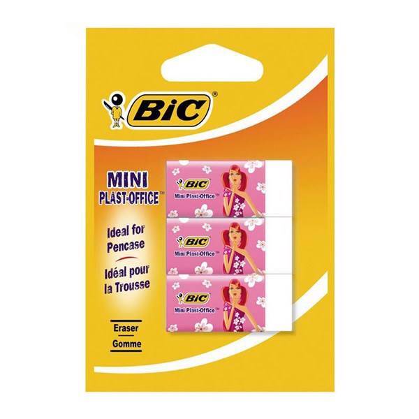 پاک کن بیک مینی پلاست آفیس بسته 3 عددی، Bic Mini Plaste-Office Eraser Pack Of 3