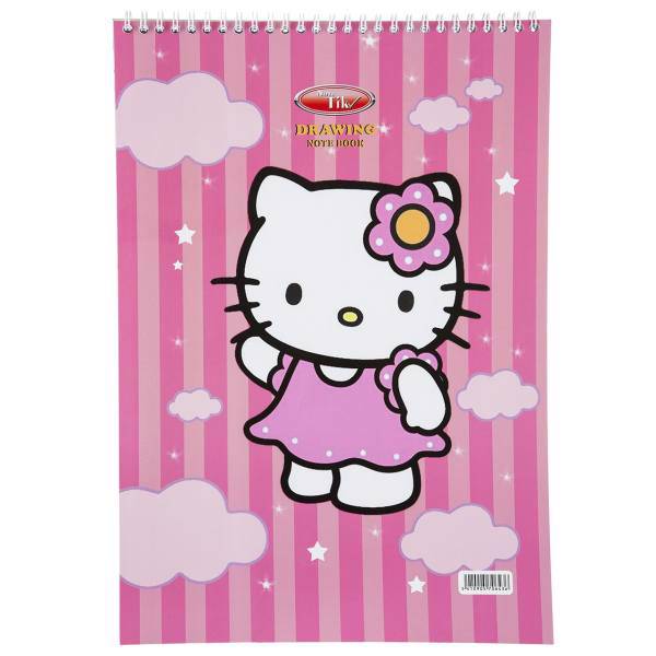 دفتر نقاشی تیک طرح هلو کیتی، Tik Hello Kitty Painting Notebook