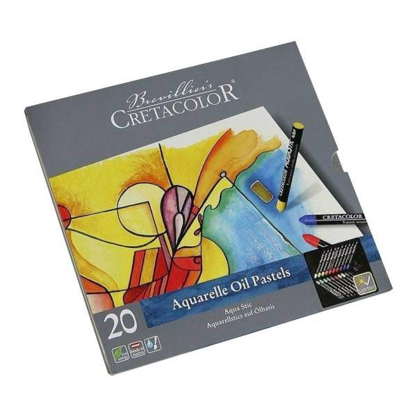 پاستل روغنی آبرنگی 20 رنگ کرتاکالر مدل 45020، Cretacolor 45020 20 Color Aquarelle Oil Pastels