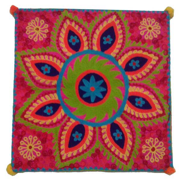 کاور کوسن سوزن دوزی مدل ابریشمی کد415، Silky Needlework Cushion Cover 415