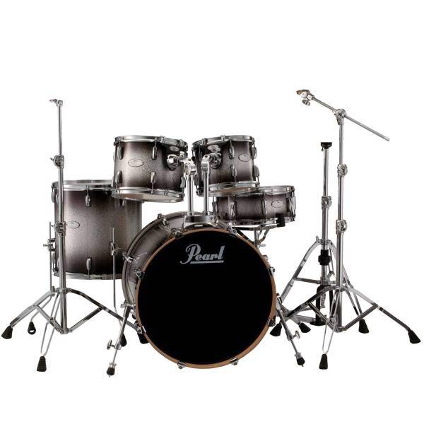 درام ست پرل مدل VML925S Ash Fade Tamo همراه با پایهVML925S Black Silver Burst، Pearl VML925S Black Silver Burst Set Drums