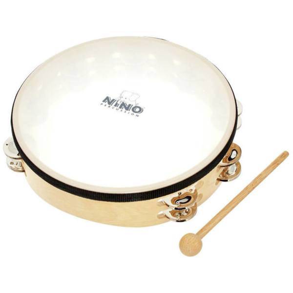 تمبورین پوستی 10 اینچ ماینل مدل 26، Nino 26 10Inch Tambourine