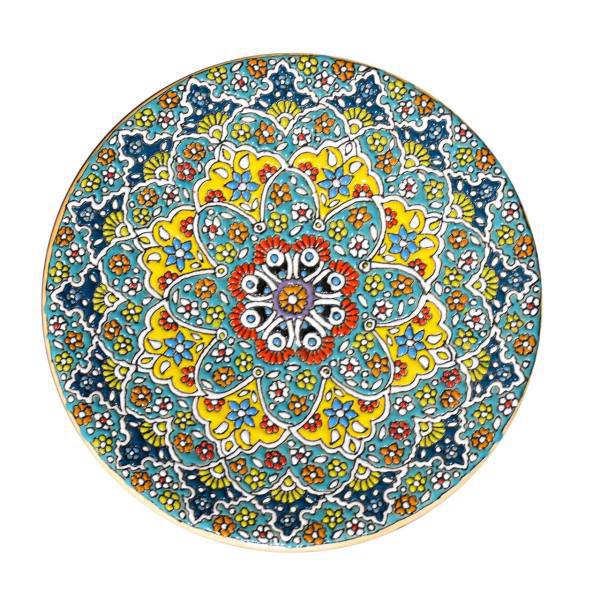 بشقاب سفالی سی دا طرح میناکاری کد KR02003 قطر 20 سانتی متر