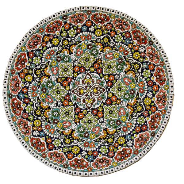 بشقاب سفالی و میناکاری سی دا سایز 30 کد KH03009