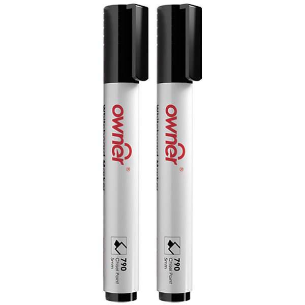 ماژیک وایت برد اونر مدل Black 770 - بسته 2 عددی، Owner Black 770 Whiteboard Marker - Pack of 2