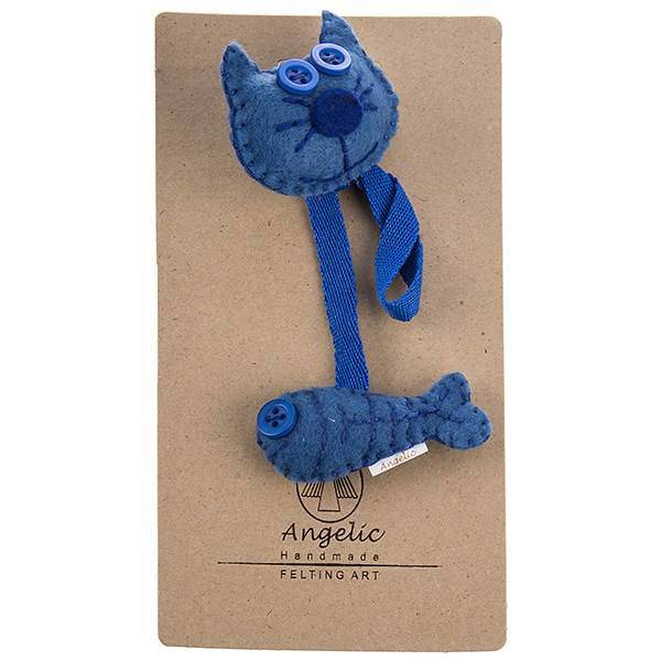 نشانگر کتاب Angelic طرح گربه و ماهی، Angelic Cat and Fish Book Mark