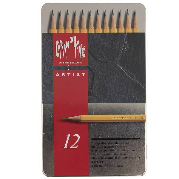 مداد طراحی کارن داش سری Artist مدل Technograph بسته 12 عددی، Caran dAche Technograph Sketch Pencil Pack of 12