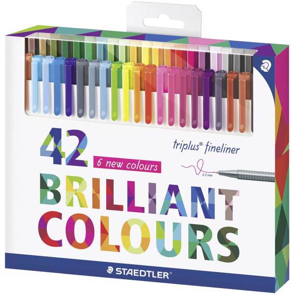 روان نویس 42 رنگ استدلر مدل Triplus Fineliner Brilliant Colours، Staedtler Triplus Fineliner Brilliant Colours 42 Color Rollerball Pen