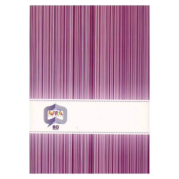 دفتر افرا 80 برگ کاور دار طرح 12، Afra 80 Sheets Notebook with Cover Type 12