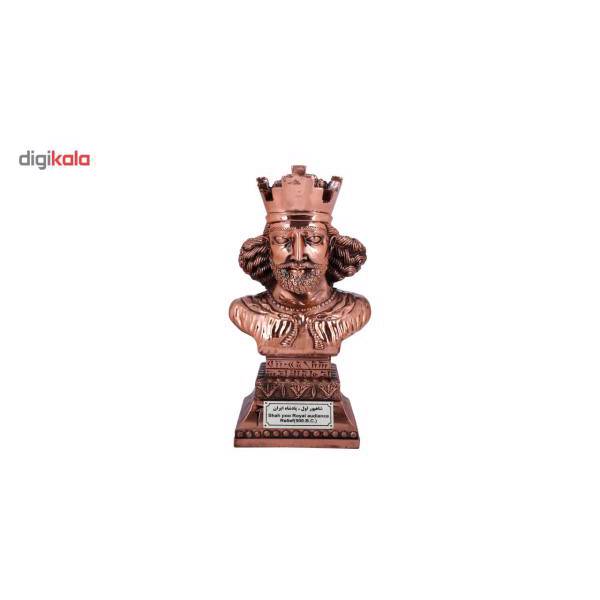 سردیس مس اندود شاپور اول گالری آسیمن مدل 02-02 ارتفاع 21 سانتیمتر، Asimen gallery Shahpoor statue 02-02