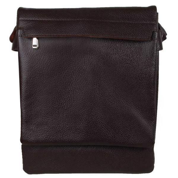 کیف دوشی چرم طبیعی شهر چرم مدل هیکلی کد 3-2097، Leather City 2097-3 Leather Bag