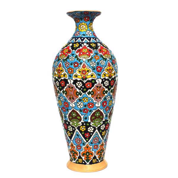 گلدان سفالی سی دا طرح مینا کاری کد KR05002