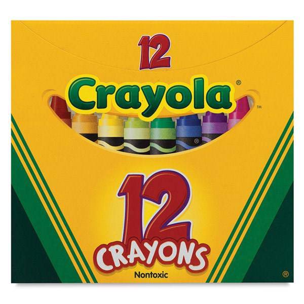 مداد شمعی 12 رنگ کرایولا مدل 12Crayons کد 0012، Crayola 0012 Crayons 12 Colors Pastel