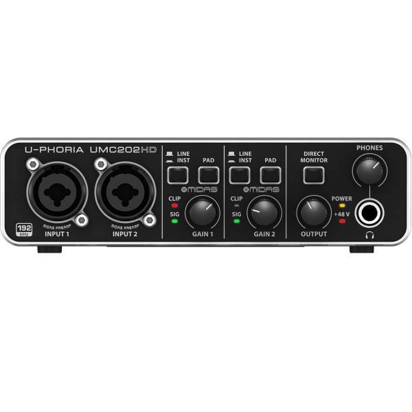 کارت صدای استودیو بهرینگر مدل UMC202HD، Behringer UMC202HD Studio Sound Card