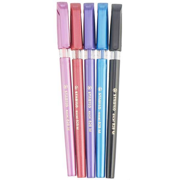 خودکار استابیلو مدل لاینر کد 808M - بسته 5 عددی، Stabilo Liner 808 M Pen Pack Of 5