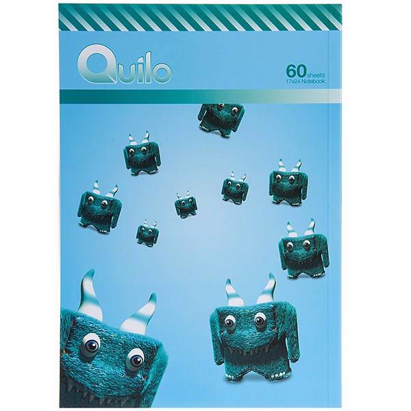 دفتر مشق کوییلو طرح هیولای شاخ‌دار بامزه 60 برگ، Quilo Cute Horned Monster Homework Notebook 60 Sheets