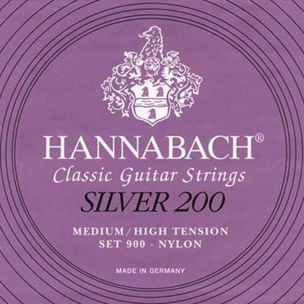 سیم گیتار کلاسیک هانا باخ مدل Set 900 Silver 200 MHT، HannaBach Set 900 Silver 200 MHT Nylon Classical Guitar Strings