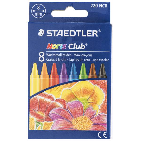 مداد شمعی 8 رنگ استدلر مدل Noris Club، Staedtler Noris Club 8 Color Crayon