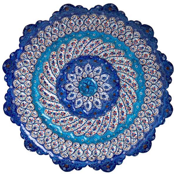 بشقاب میناکاری رستا طرح 240-15-102 قطر 25 سانتی متر