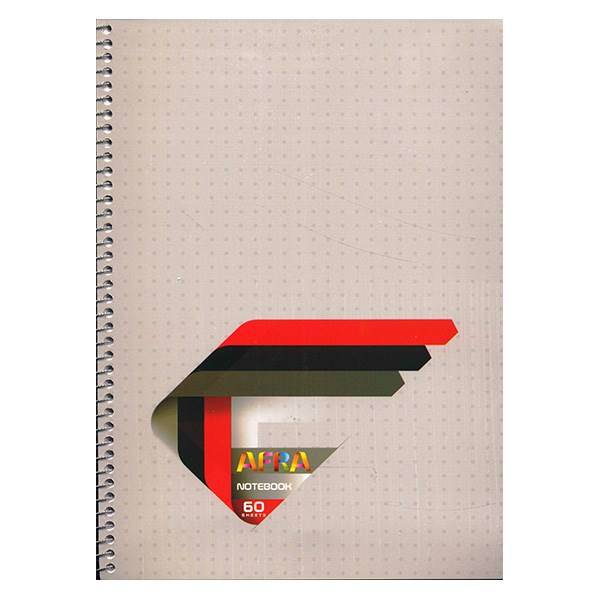 دفتر 60 برگ افرا طرح 4 جلد شومیز، Afra 60 Sheets 4 Design Soft Cover Notebook