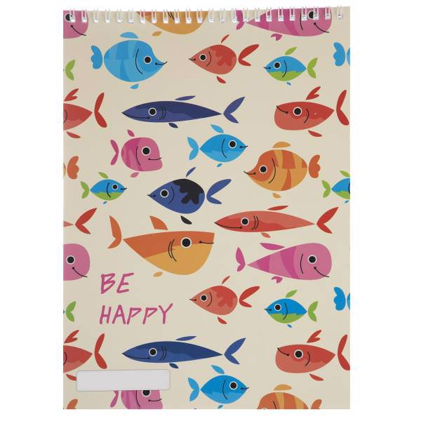 دفتر نقاشی آوای تحریر مدل Be Happy، Avaye Tahrir Be Happy Painting Notebook