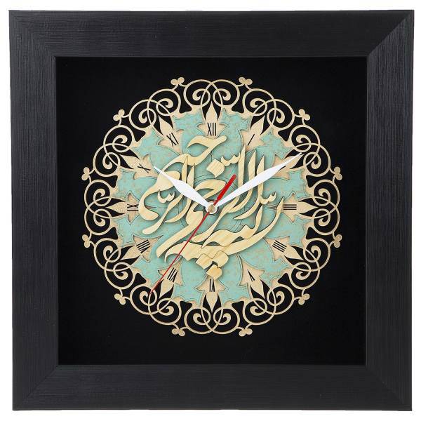 ساعت معرق دی ان دی طرح خوشنویسی بسم الله الرحمن الرحیم کد TJ 028، DND Besmellah Moaragh Clock TJ-028