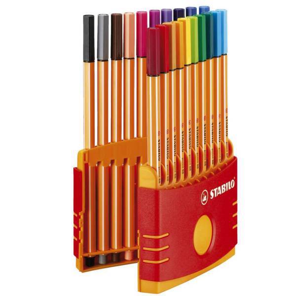 روان نویس 20 رنگ استابیلو مدل Point 88، Stabilo Point 88 20 Color Rollerball Pen