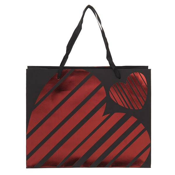 پاکت هدیه افقی طرح قلب 4 سایز کوچک، Heart Design 4 Horizontal Gift Bag Small Size