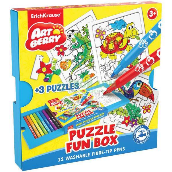 بسته رنگ آمیزی اریک کراوزه مدل Puzzle Fun Box، ErichKrause Puzzle Fun Box Coloring Set