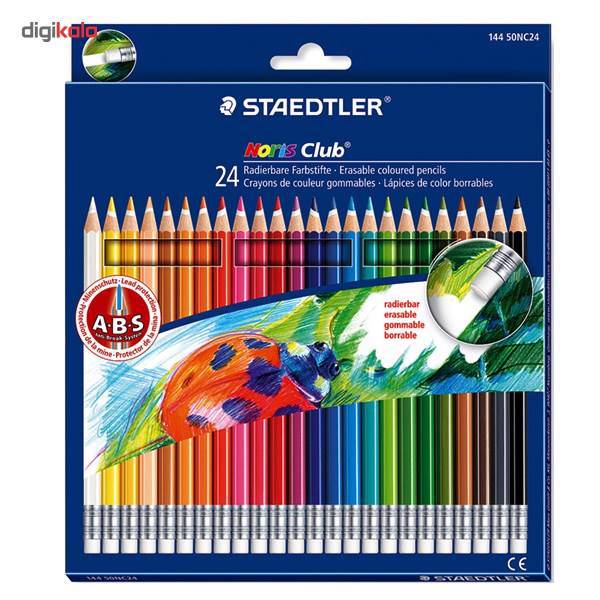 مداد رنگی 24 رنگ استدلر مدل Noris Club Erasable، Staedtler Noris Club Erasable 24 Color Pencil
