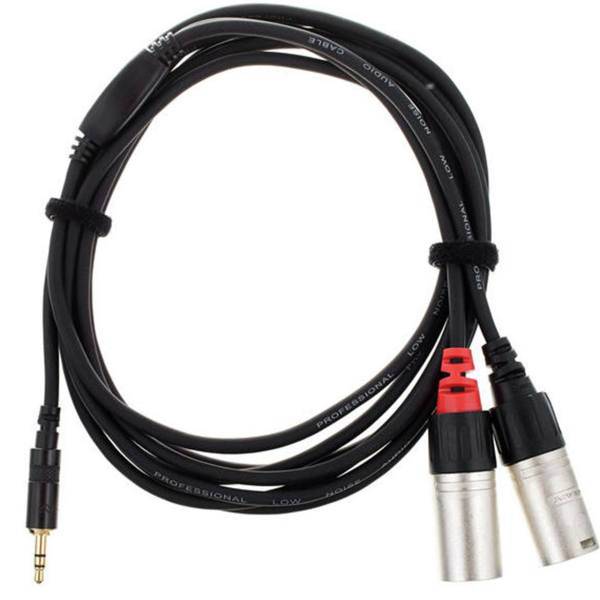 کابل رابط کوردیال مدل 1.8 متری هدفونی به دوسر کنون، Cordial CFY 1.8 WMM Connector Cable