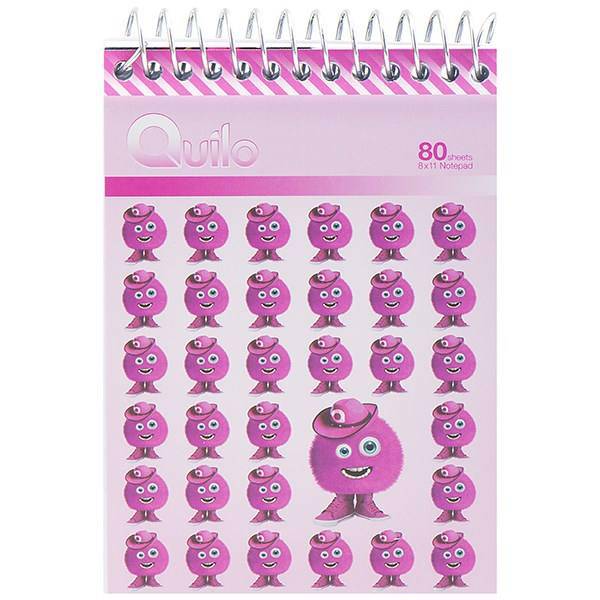 دفتر یادداشت کوییلو طرح هیولای صورتی بانمک 80 برگ، Quilo Cute Pink Monster Notebook 80 Sheets