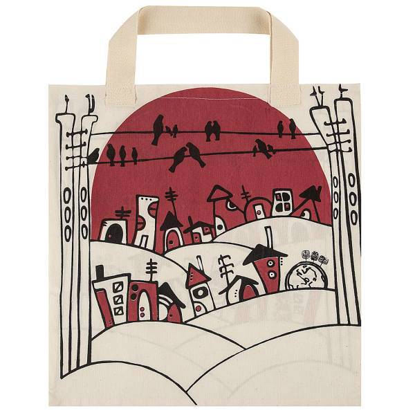 ساک خرید گوشه طرح شهر مهربانی، Gooshe Kindness City Design Shopping Bag