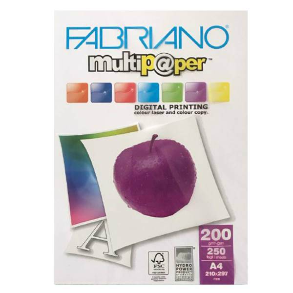 کاغذ فابریانو مدل G200 سایز A4 بسته 250 عددی، Fabriano G200 A4 Paper Pack Of 250
