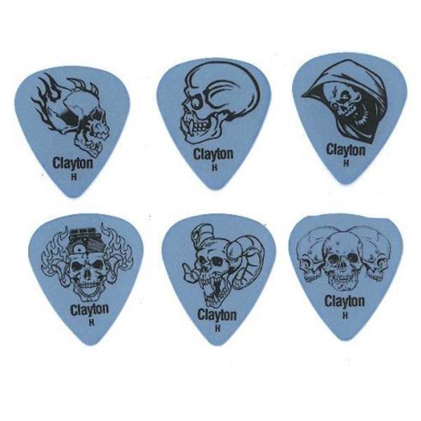 پیک گیتار الکتریک کلایتون مدل هوی Domonic Skulls بسته‌ دوازده عددی، Clayton Domonic Skulls Heavy Guitar Picks 12 Pack