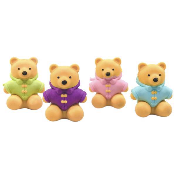 پاک کن آزرم ایران مدل خرسی بسته چهار عددی، Bear Eraser