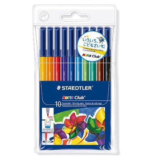 ماژیک رنگ آمیزی 10 رنگ استدلر مدل noris club، Staedtler Noris Club Marker - Pack of 10