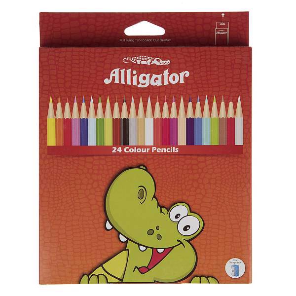 مداد رنگی 24 رنگ الیگیتور، Alligator 24 Color Pencil