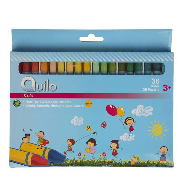 پاستل روغنی 36 رنگ کوییلو کد 914002، Quilo 914002 36 Color Oil Pastel