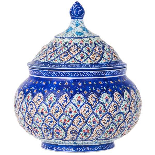 قندان مسی میناکاری شده اثر شیرازی طرح 1 سایز کوچک
